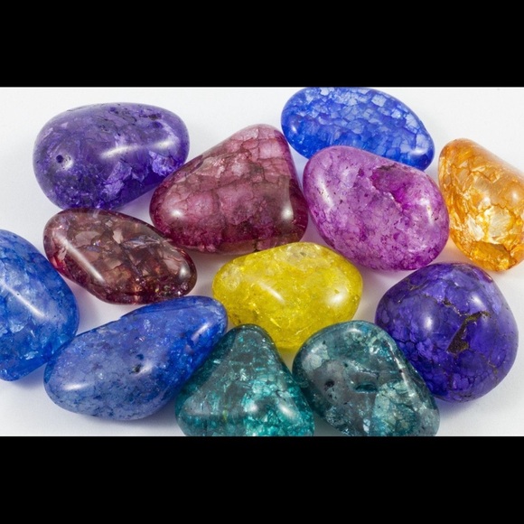 Blue Crackle Quartz and Silver Flower Drop Earrings - Picture 4 of 6